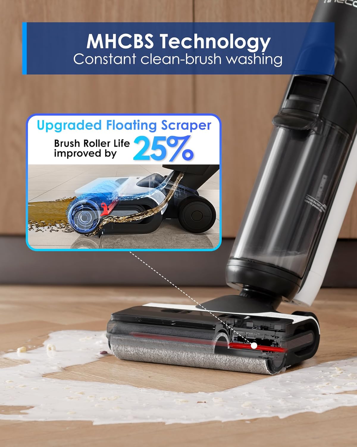 مكنسة كهربائية ذكية للتنظيف الجاف والرطب S6 من Floor One FlashDry