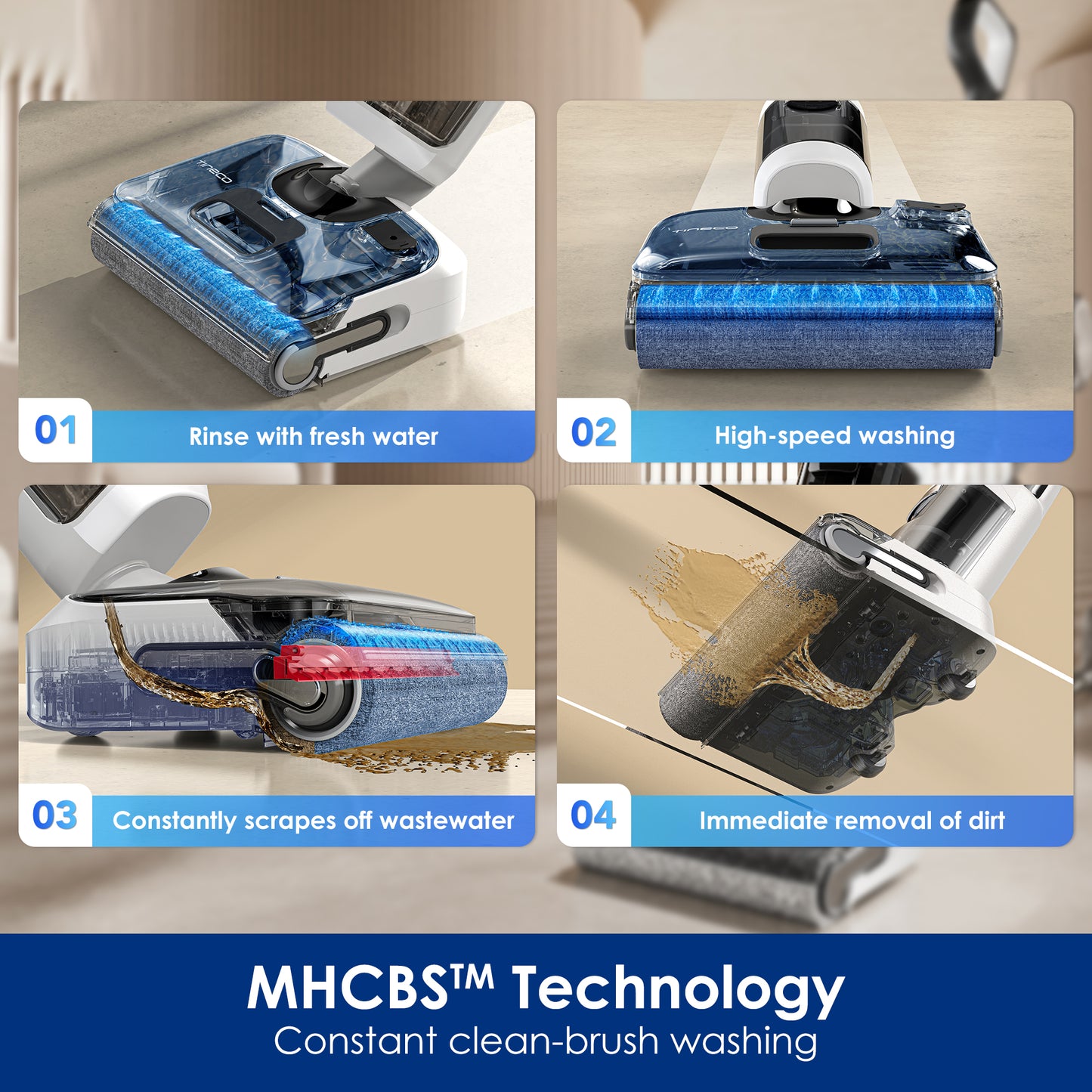 Floor One S6 Stretch Wet and Dry Cordless Vacuum Cleaner
