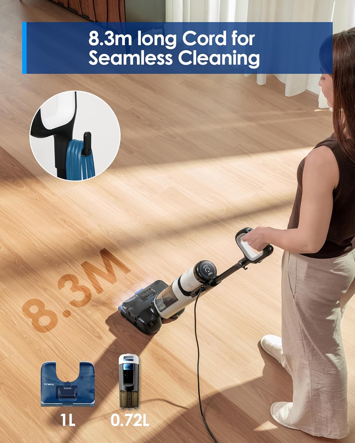 Floor One S6 Stretch Steam Corded Wet Dry Vacuum Steam